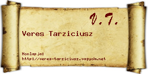 Veres Tarziciusz névjegykártya